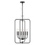 SAFAVIEH Lighting Noelline 6-Light Adjustable Pendant Chandelier (LED Bulbs Included) - Black - 17Wx15Dx95H