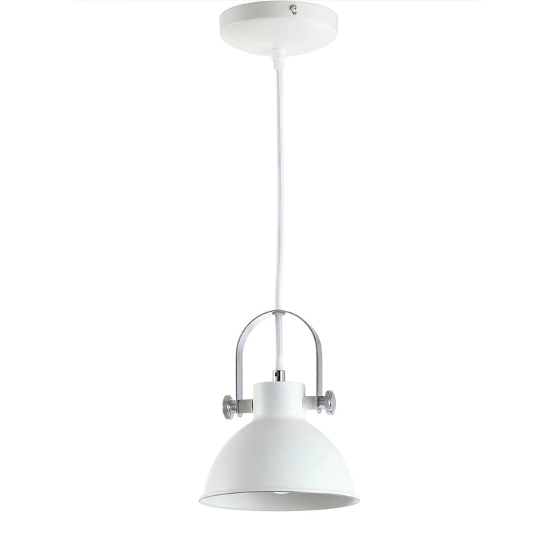 SAFAVIEH Lighting Orhideea Adjustable 1-Light Led White Pendant - 6.25 x6.25 x10-82  - 6Wx6Dx82H