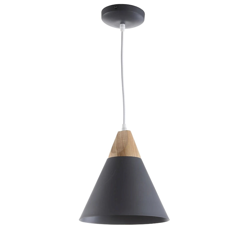 SAFAVIEH Lighting Taimi Adjustable 1-Light Led Grey Pendant - 10 x10 x12.9-84.9  - 10Wx10Dx85H