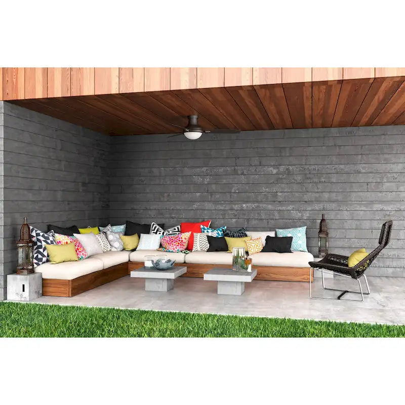 Casablanca 54  Verse Outdoor Ceiling Fan with LED Light Kit and Handheld Remote - DAMP RATED!