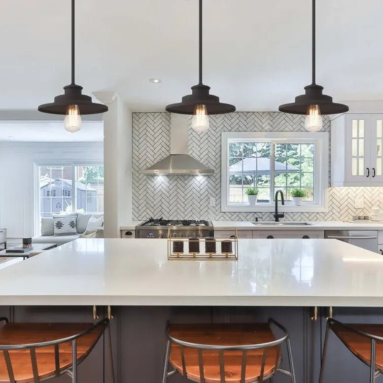 Acroma 1-light Farmhouse Industrial Barn Pendant for Tool Shed