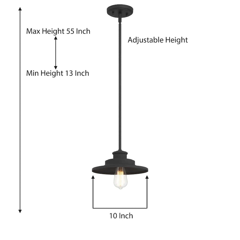 Acroma 1-light Farmhouse Industrial Barn Pendant for Tool Shed