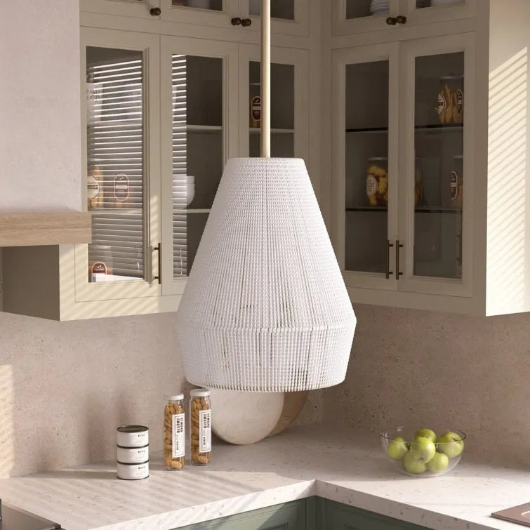 Acroma 1-light Farmhouse Coastal Rattan Kitchen Island Pendant - N/A