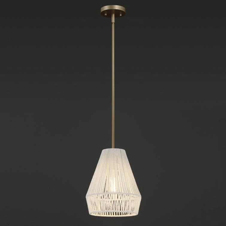 Acroma 1-light Farmhouse Coastal Rattan Kitchen Island Pendant - N/A