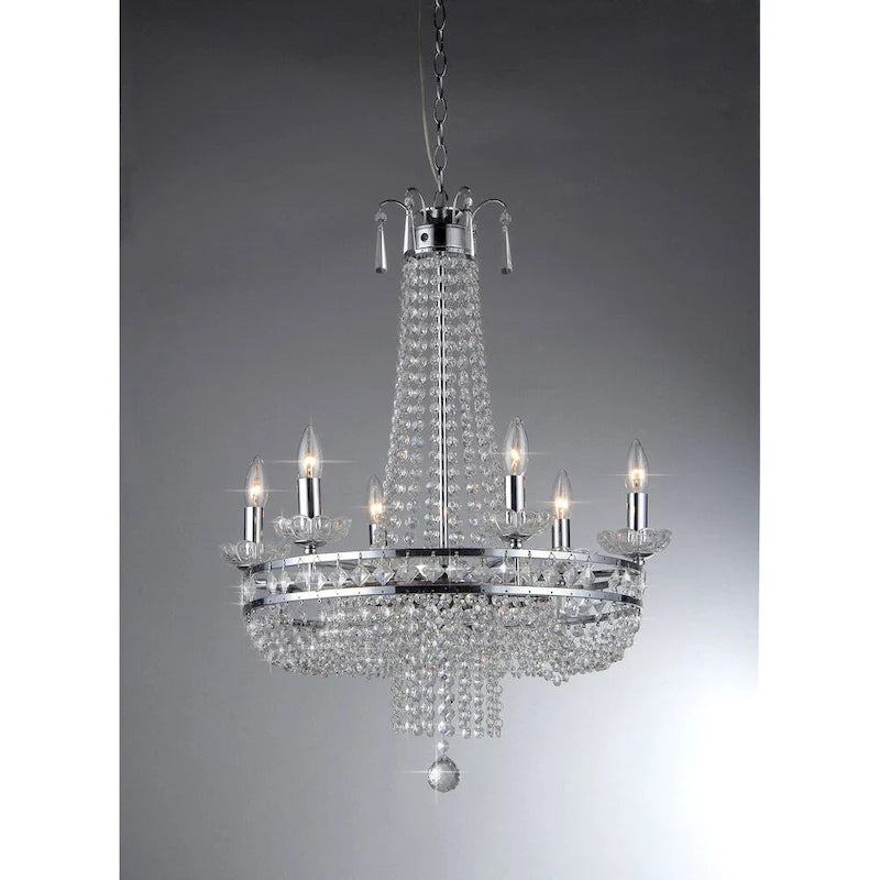Crystal Chrome Finish Pendant Lamp