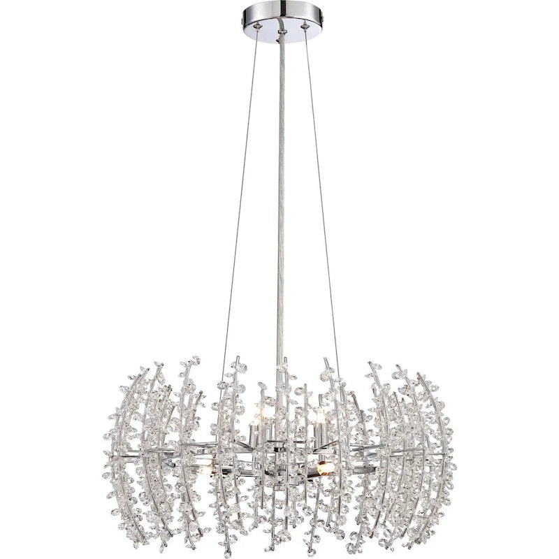 Silver Orchid Munchofen 6-light Polished Chrome Pendant - Polished Chrome