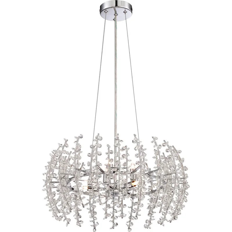 Silver Orchid Munchofen 6-light Polished Chrome Pendant - Polished Chrome
