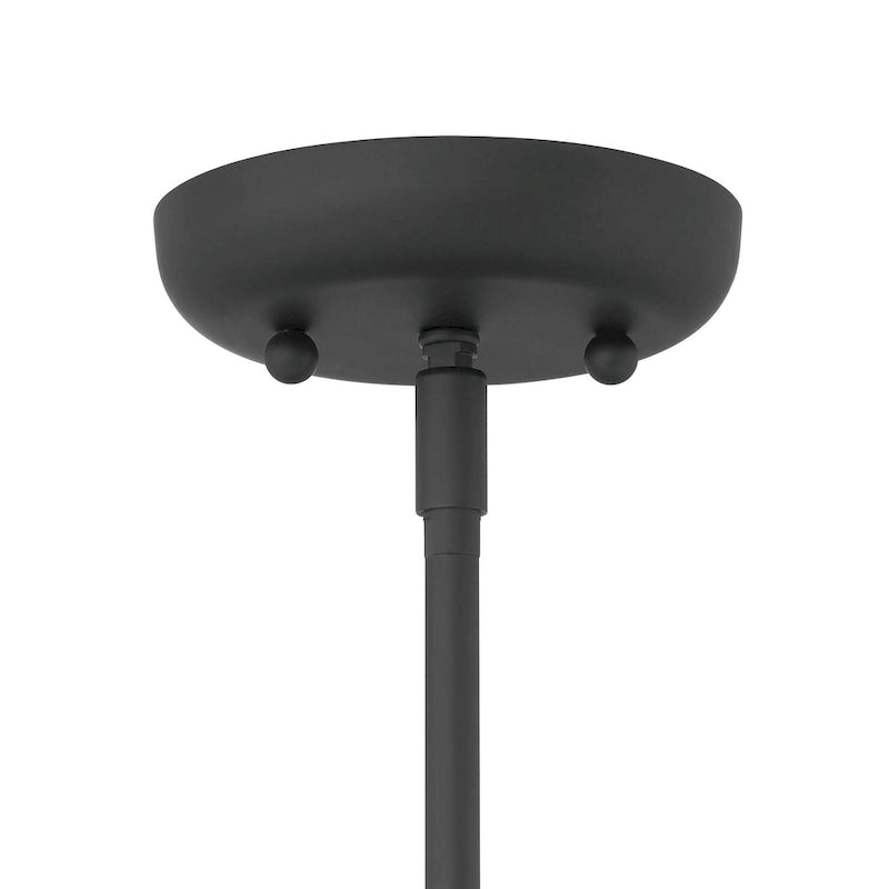 Lumanity Declan Modern Disc Matte Black 18  Pendant Ceiling Light - 18  D x 18  W x 6.5  H
