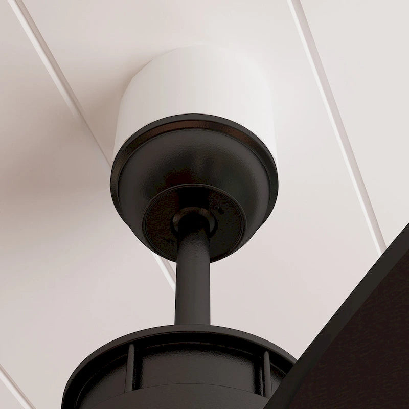 Ventilateur de plafond en bois avec éclairage, télécommande, moteur CC à 6 vitesses, 3 pales - 59