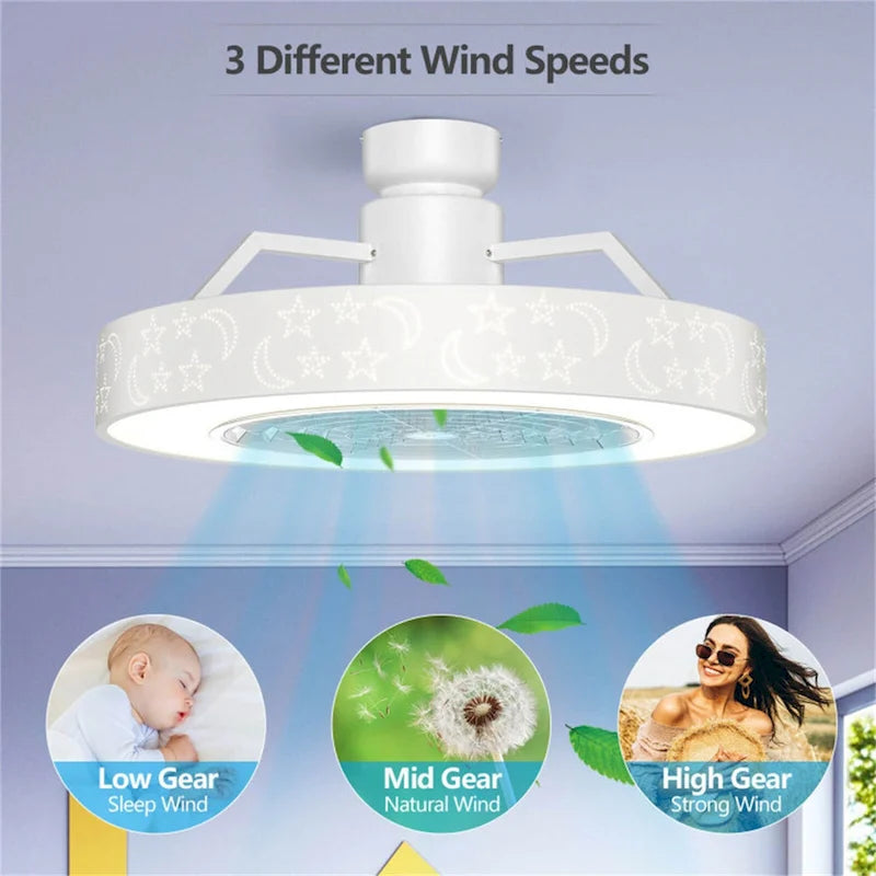 23 Inch LED Light and Remote Control Ceiling Fan