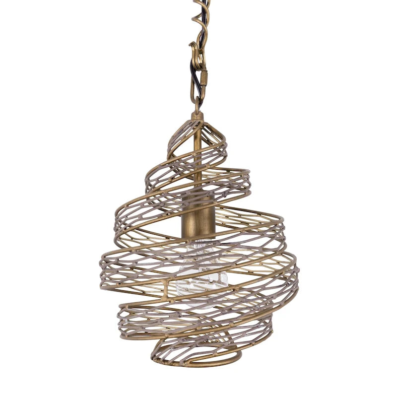 Flow Hand-Crafted Recycled Steel 1-Light Mini Pendant