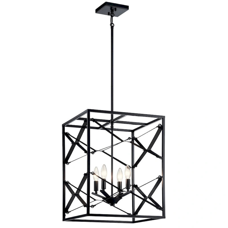 Kichler Lighting Sevan 4-Light Foyer Pendant Black