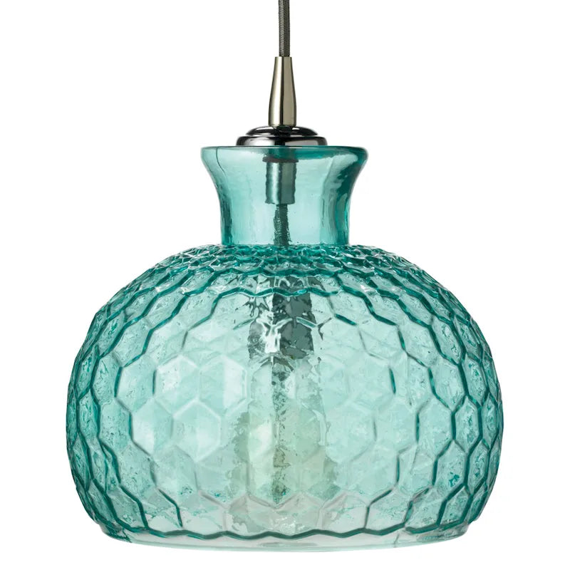 Alden Dcor Honeycomb 1-Light Glass Pendant