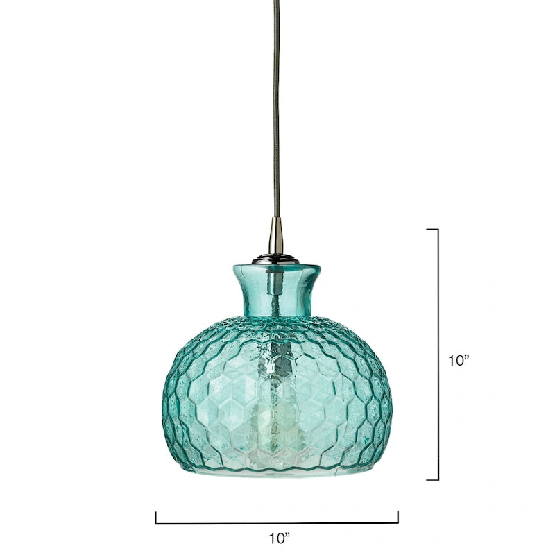 Alden Dcor Honeycomb 1-Light Glass Pendant