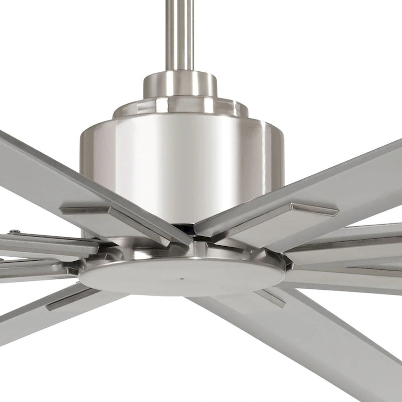 Ventilateur de plafond Minka Aire Xtreme H2O en nickel brossé, 8 pales, 65 pouces
