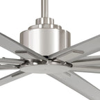 Ventilateur de plafond Minka Aire Xtreme H2O en nickel brossé, 8 pales, 65 pouces
