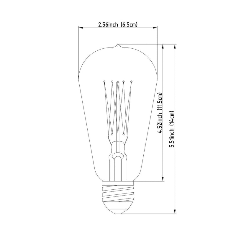Filament Teardrop E26 40W Bulb - Clear - 2.5 W x 2.5 D x 5.5 H