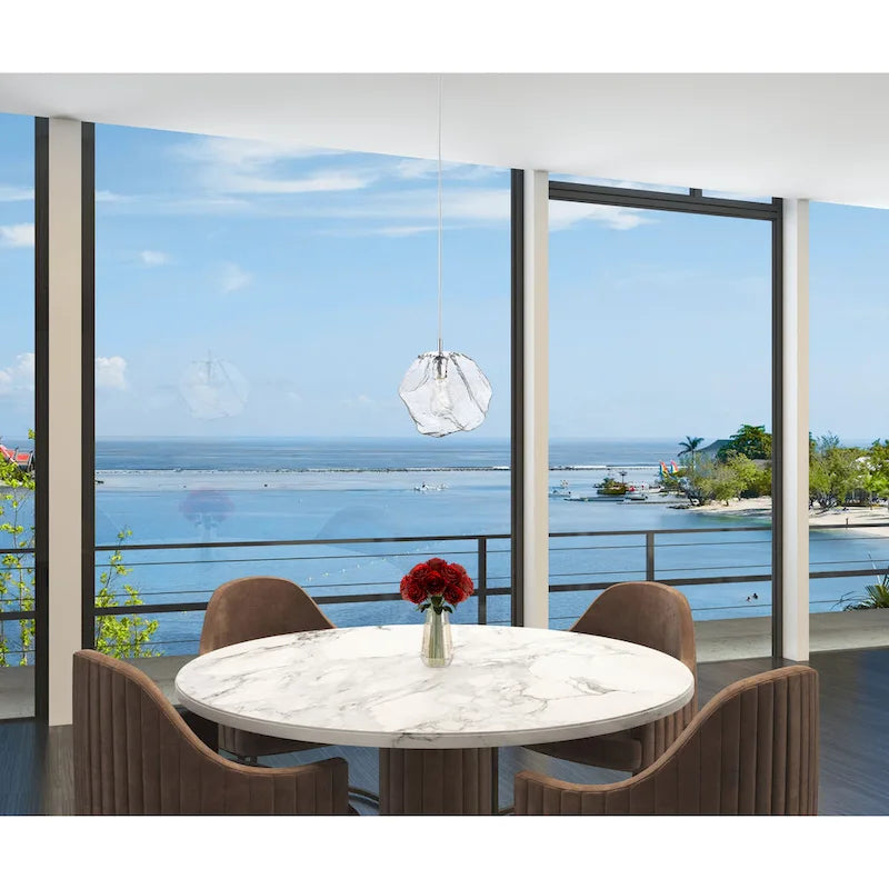 Boulder 1-light Chrome Pendant