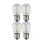 S14 LED String Light Replacement Bulb 2200K 120 Volt Replacement 4-pack - Clear