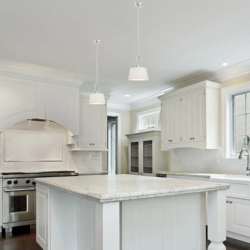 Designers Fountain Studio 9  Wide 1 Light Pendant with Off White