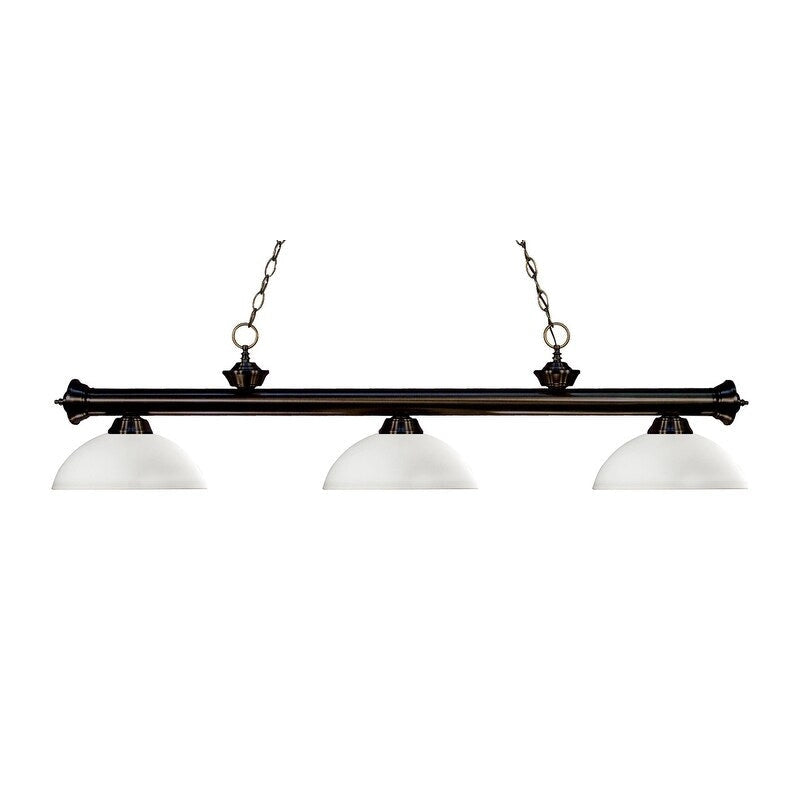 Z-Lite Riviera 3 Light 57  Wide Billiard Multi Light Pendant with