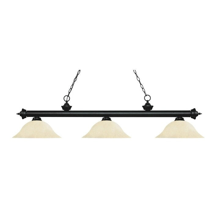 Z-Lite Riviera 3 Light 59  Wide Billiard Multi Light Pendant with