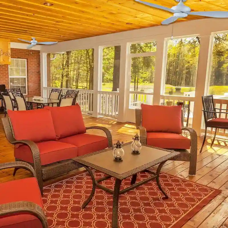 Bosque 3-Blade Brushed Pewter 52  Sweep Wet Located Fan with Brushed Pewter Blades - 10x15x9