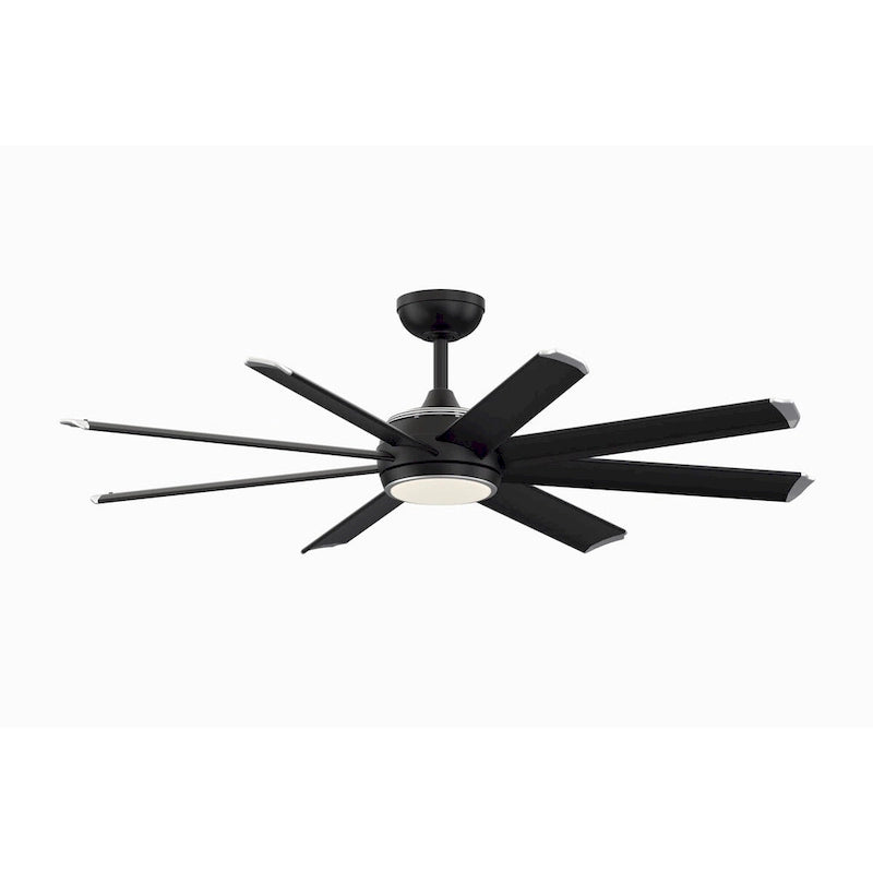 Stellar Indoor/Outdoor Ceiling Fan Motor - Black with LED Light Kit