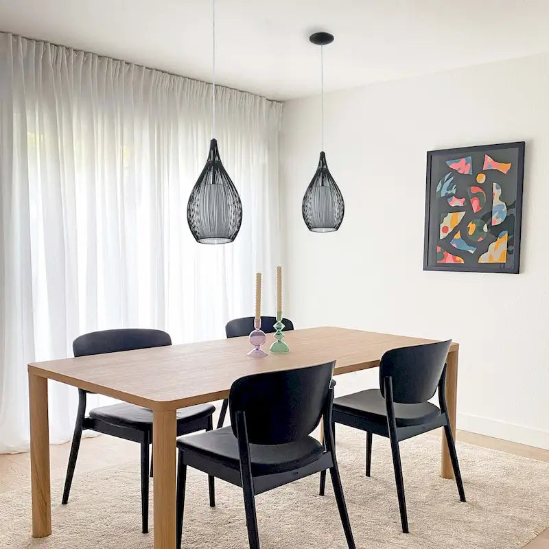 Eglo Razoni 1-light Black Mini Pendant with Opal Glass