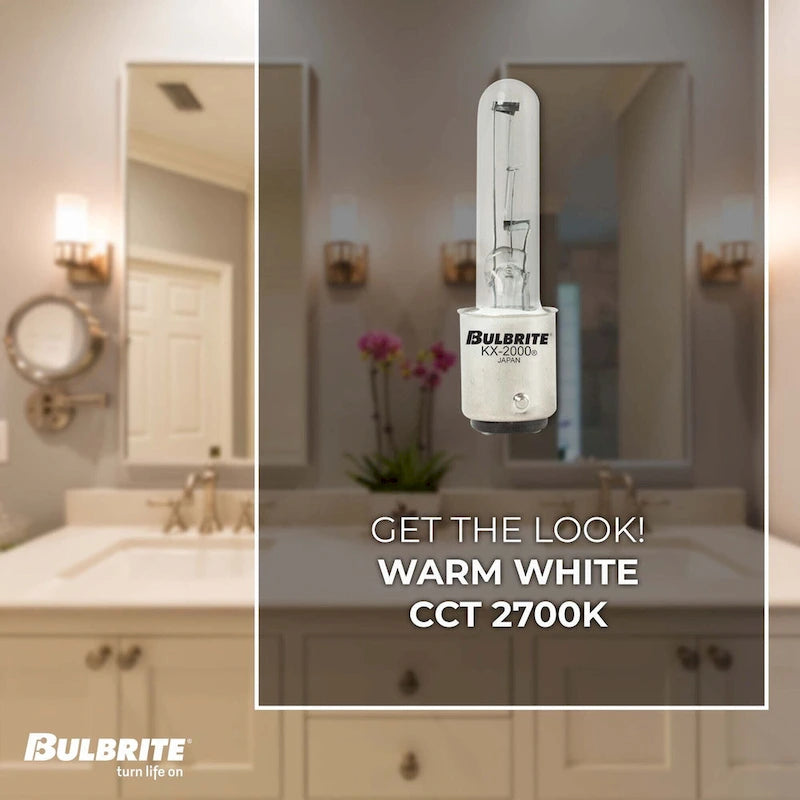 Bulbrite Pack of (2) Dimmable T3 Double-Contact Bayonet (BA15D) Krypton Bulb