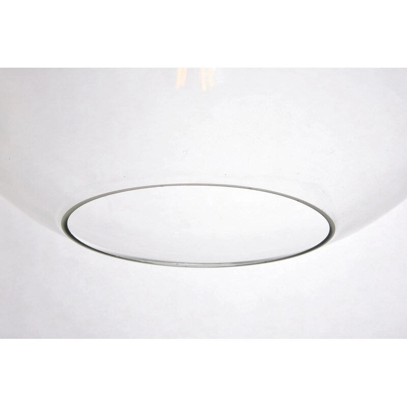 Placido Collection Pendant D15.7 H16.5 Lt:1 Black and Clear Finish