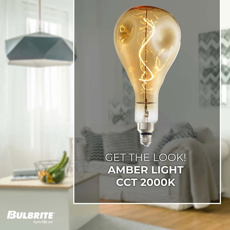 Bulbrite Single 4 Watt Dimmable Antique Grand Nostalgic Droplet Medium (E26) LED Bulb - Amber Light