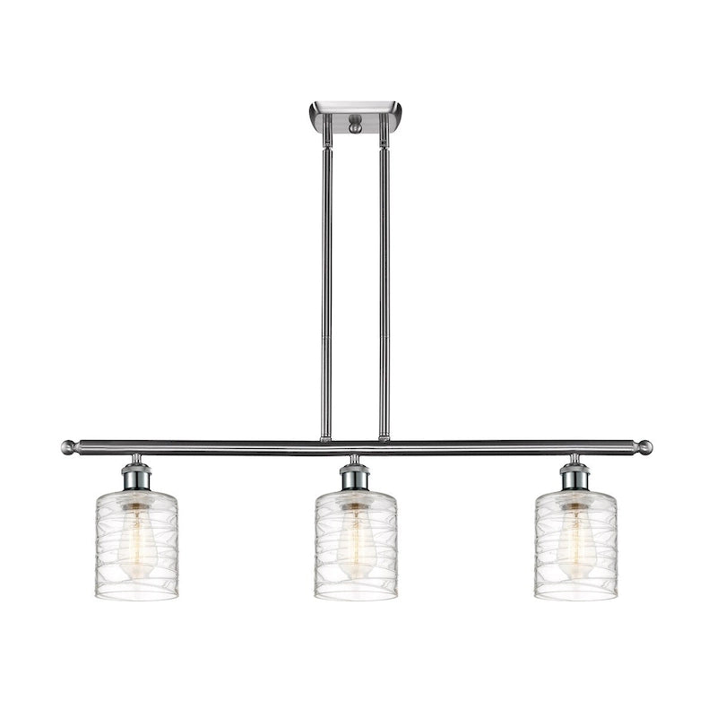 Innovations Lighting Ballston Cobbleskill - 3 Light 36  Island Light