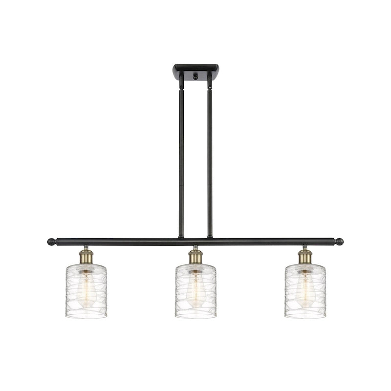 Innovations Lighting Ballston Cobbleskill - 3 Light 36  Island Light