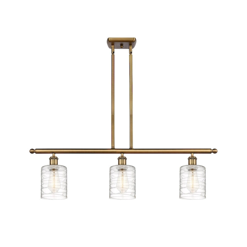 Innovations Lighting Ballston Cobbleskill - 3 Light 36  Island Light