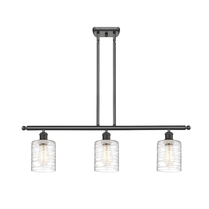 Innovations Lighting Ballston Cobbleskill - 3 Light 36  Island Light