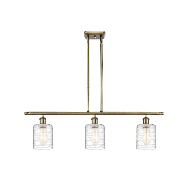 Innovations Lighting Ballston Cobbleskill - 3 Light 36  Island Light