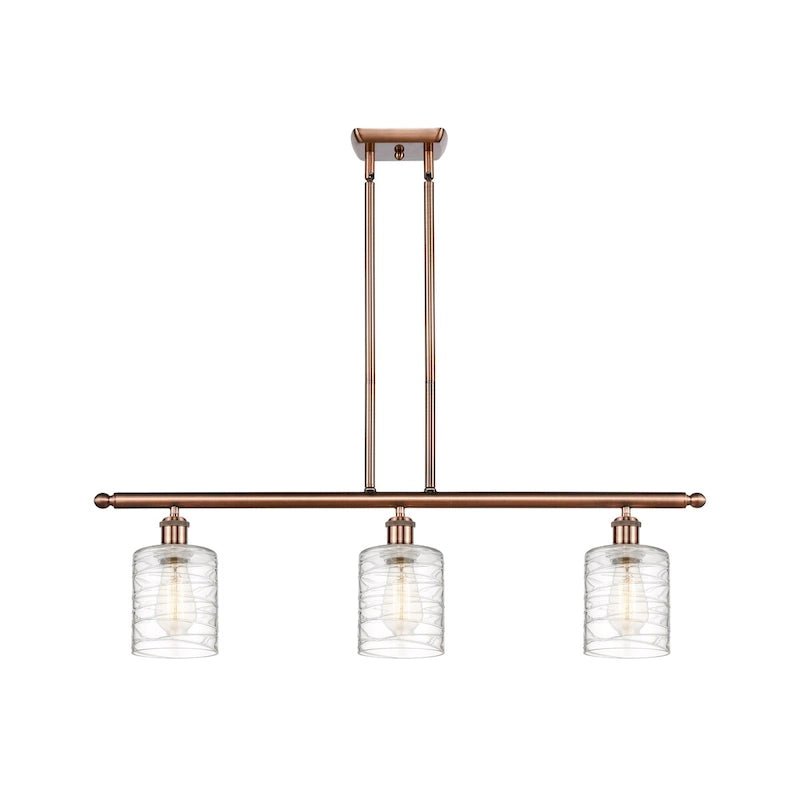 Innovations Lighting Ballston Cobbleskill - 3 Light 36  Island Light