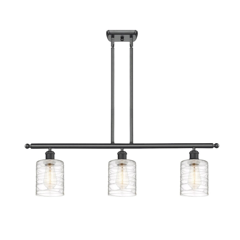 Innovations Lighting Ballston Cobbleskill - 3 Light 36  Island Light