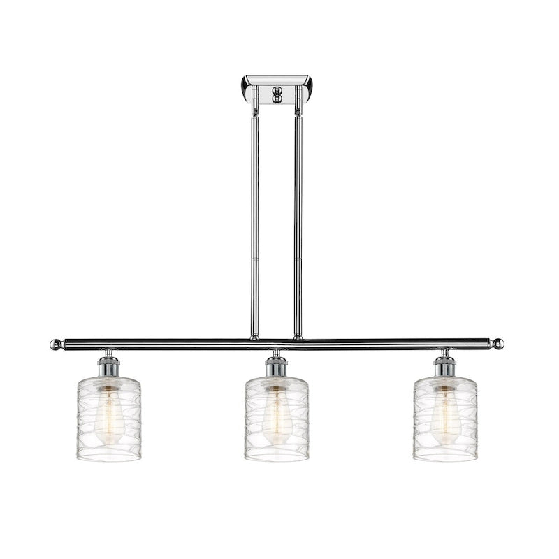 Innovations Lighting Ballston Cobbleskill - 3 Light 36  Island Light