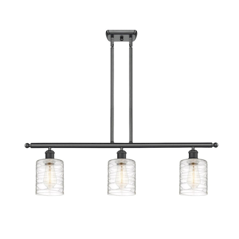 Innovations Lighting Ballston Cobbleskill - 3 Light 36  Island Light