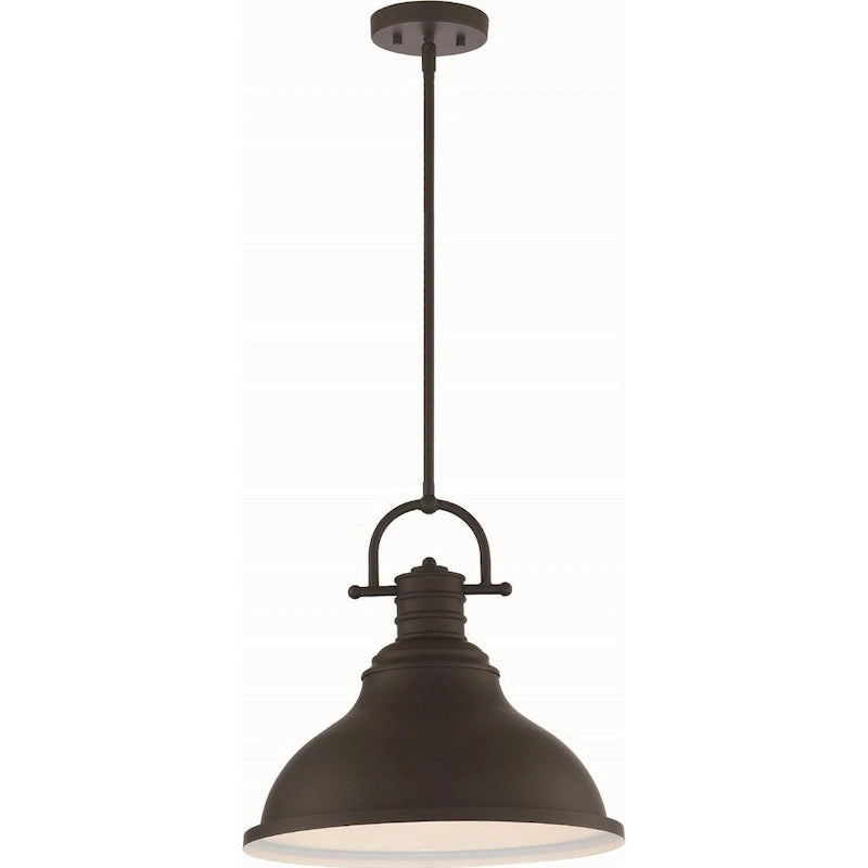 Volume Lighting 1-Light LED Indoor Foundry Bronze Downrod Pendant l - Foundry Bronze