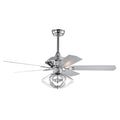 52  Dual Wood 5-Blade Crystal Ceiling Fan with Remote