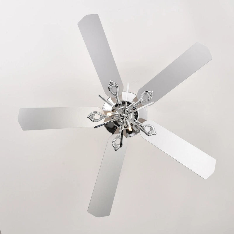 52  Dual Wood 5-Blade Crystal Ceiling Fan with Remote