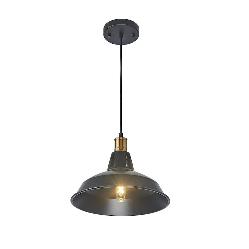 Black and gold 1 Lt grace atmosphere pendant 12 inch