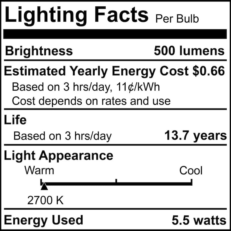 Bulbrite LED Filament Pack of (4) 5.5 Watt Dimmable B11 Light Bulbs with Milky Finish and Medium (E26) Base - 2700K