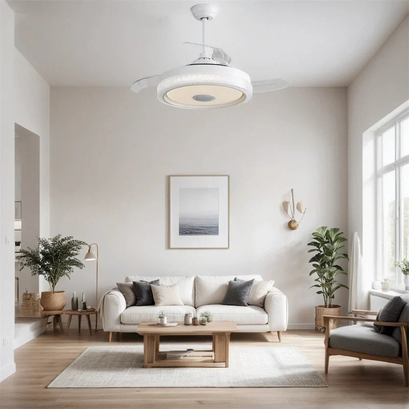 42  Led Ceiling Fan with Remote Control and Reversible DC Motor - N/A