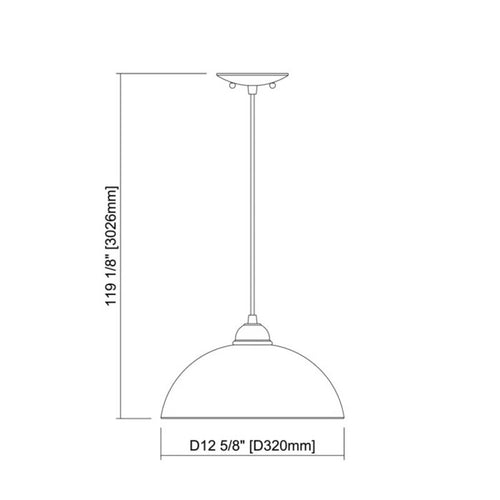 1 Light Pendant in Black with Etched Glass