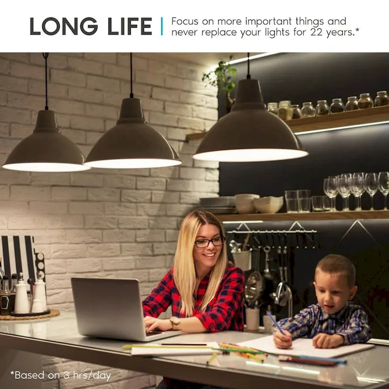 Luxrite A19 LED Light Bulb 60W Equivalent 3500K 800 Lumens Dimmable 9W Enclosed Fixture Rated E26 Base 12 Pack