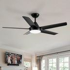 Ventilateur de plafond LED intégré de 48 pouces avec pales en ABS - 48,00 * 48,00 * 13,77